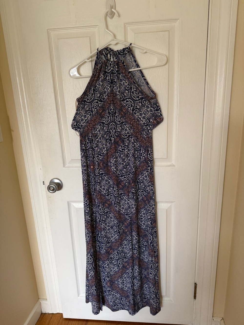 Charlotte Russe Blue and White Maxi Dress